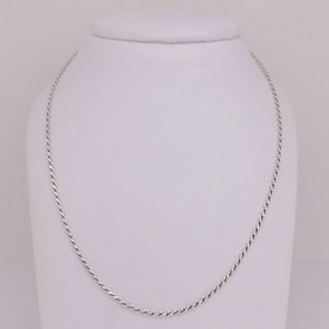Sterling Silver (925) Rope Chain (~24” x 1.5mm)
